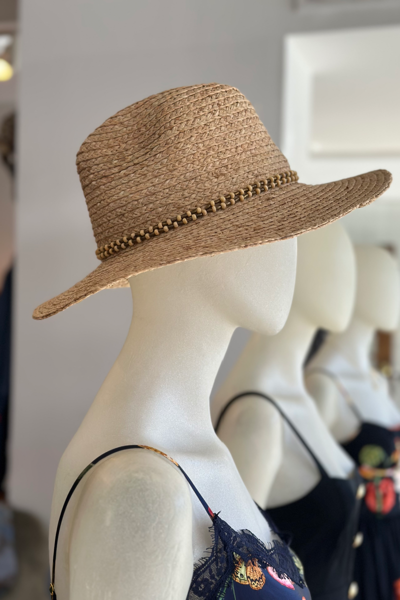 Hat Attack - Raffia Braid Continental Hat - NATGLDWB