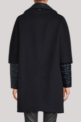 Herno - Coccoon Coat Luxury Wool Nylon Ultralight - NAVY