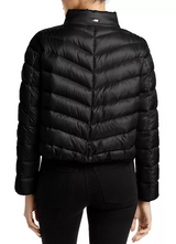 Herno - Cropped Quilted Bomber Jacket - BLACK