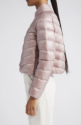 Herno - Cropped Quilted Bomber Jacket - LILAC