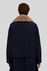 Herno - Ecowool Jacket With Mink-Effect Fur Detail - NEWBLU
