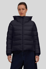 Herno - High-Neck Jacket in Nylon Chamonix - BLUNAVY