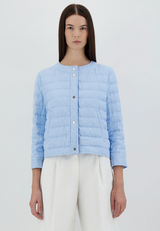 Herno - Lightweight Linen Puffer Jacket - CELESTE