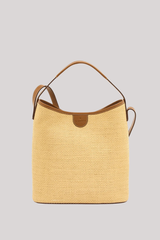 Il Bisonte - Raffia Bucket Bag - BEIGEGIA
