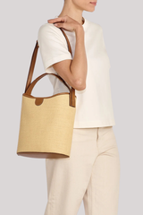 Il Bisonte - Raffia Bucket Bag - BEIGEGIA