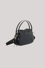 Jack Gomme Paris - Petit Lebowl Linen Bowling Bag - DEEP/BLK