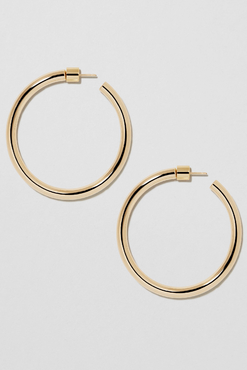 Jennifer Fisher - 1.5" Lilly Baby Hoops - YLWGOLD