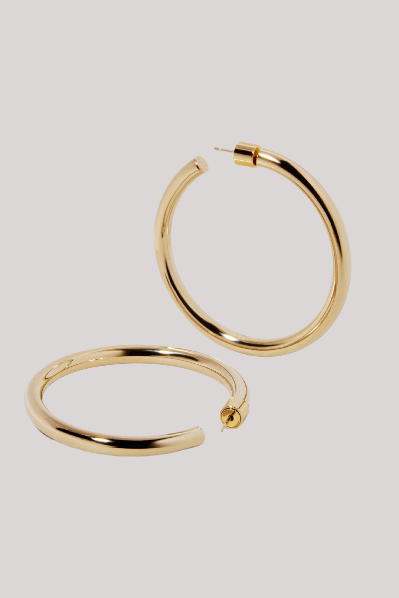 Jennifer Fisher - 1.5" Lilly Baby Hoops - YLWGOLD