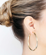 Jennifer Fisher - 2" Lilly Hoops - GOLD