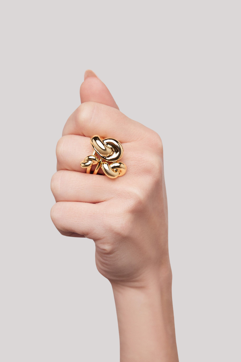 Jennifer Fisher - Knot Ring Set - YLWGOLD