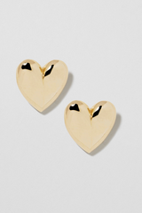 Jennifer Fisher - Small Puffy Heart Earrings - YLWGOLD