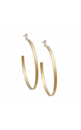 Jennifer Zeuner - Gemma 2" Hoops Earrings - GOLD