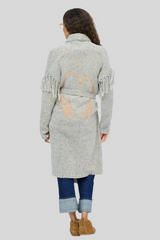 Kerri Rosenthal - Cali Fringe Cardigan - SMOKE