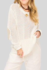 Kerri Rosenthal - Catch Open Stitch Sweater - CLOUD