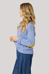 Kerri Rosenthal - Frenchy V-Neck Sweater - FRNCHBLU