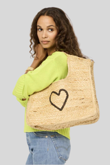 Kerri Rosenthal - Imperfect Heart Tote - JUTE
