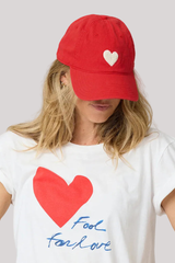 Kerri Rosenthal - KR Imperfect Chenille Heart Hat - CHEREDWH