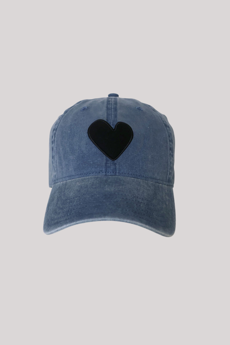 Kerri Rosenthal - Kr Imperfect Heart Denim Hat - DENIMBLK