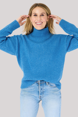 Kerri Rosenthal - Lucy Mock Neck Sweater - HEATBLUE