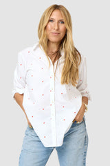 Kerri Rosenthal - Mia Tiny Hearts Shirt - WHITE