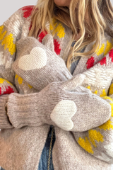 Kerri Rosenthal - Patch Wool Mittens - CAMEL