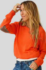 Kerri Rosenthal - Patchwork Pullover Sweater - TOMATO