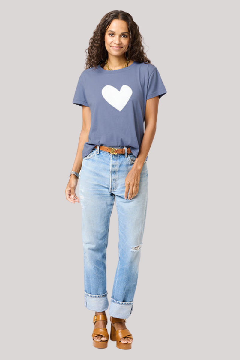 Kerri Rosenthal - Suke Imperfect Heart Tee - FRNCHBLU