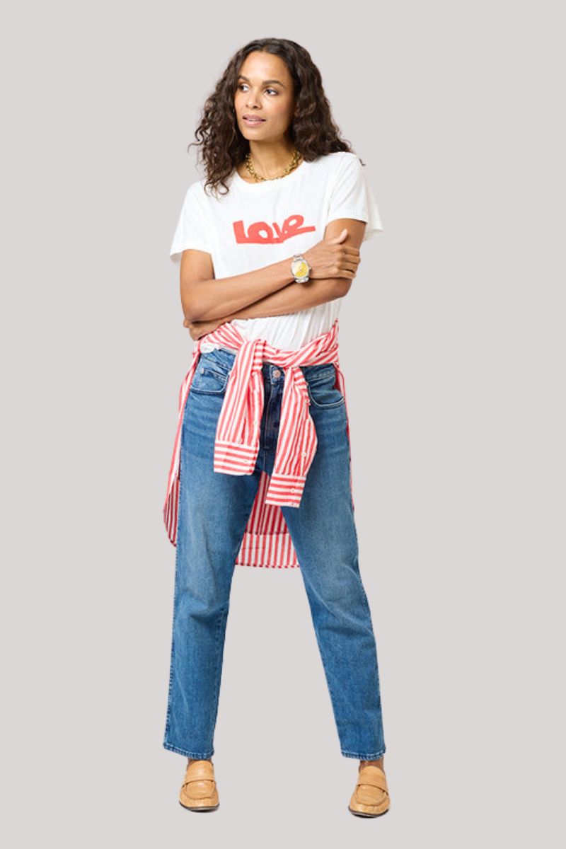 Kerri Rosenthal - Suke Love Lines Tee - WHITE