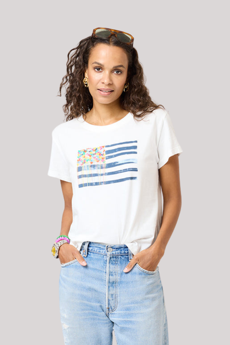 Kerri Rosenthal - Suke U.S. of Love Tee - WHITE