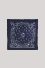 Kujten - Hachiko Printed Cashmere Bandana - MARINEFO