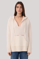Kujten - Sweater Hoodie - BLANC