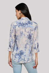 L'agence - Camille 3/4 Sleeve Blouse - IVBLWATR