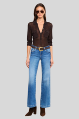 L'agence - Carine Pointelle Collared Sweater - COFFBEAN