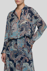L'agence - Cosette Crop Hi Low Shirt - MDNTBESA