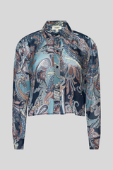 L'agence - Cosette Crop Hi Low Shirt - MDNTBESA