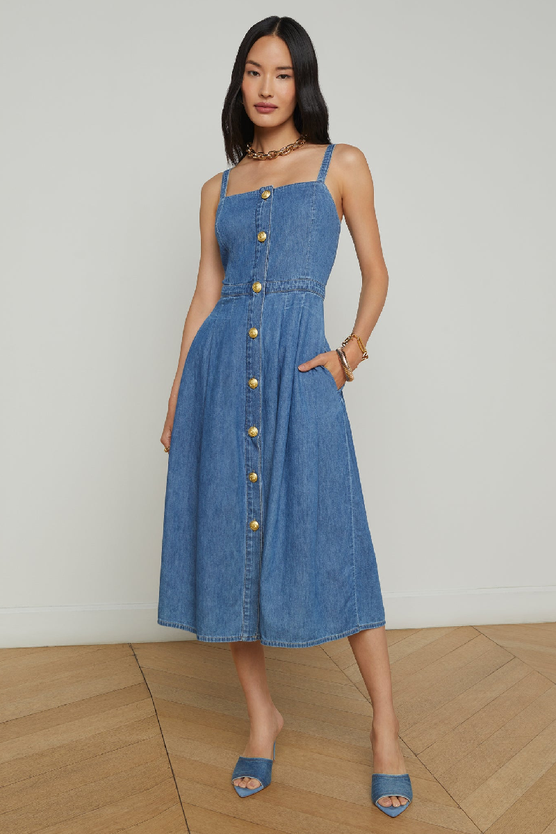 L'agence - Esmeralda Pinafore Dress - STOKES