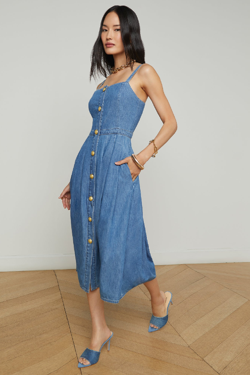 L'agence - Esmeralda Pinafore Dress - STOKES