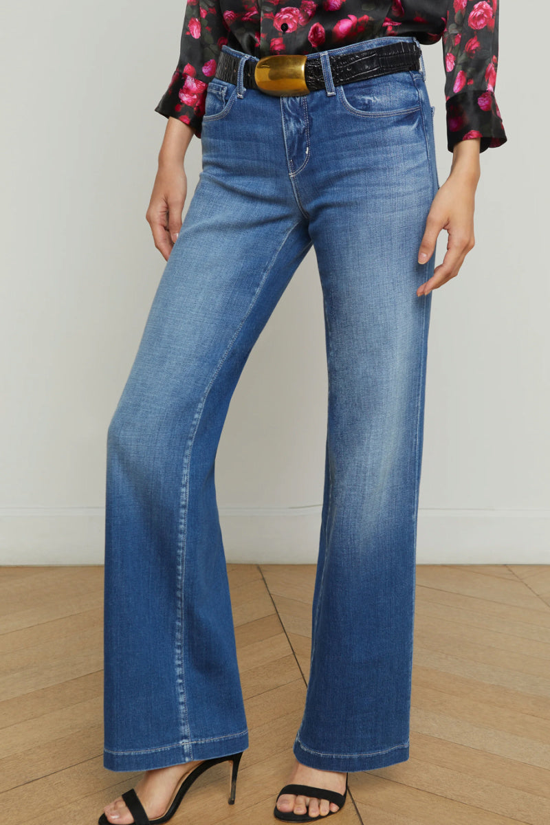 L'agence - Joanne Low-Rise Wide-Leg Jean - PALERMO