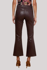 L'agence - Kendra Coated Cropped Flare - CHOCOATD
