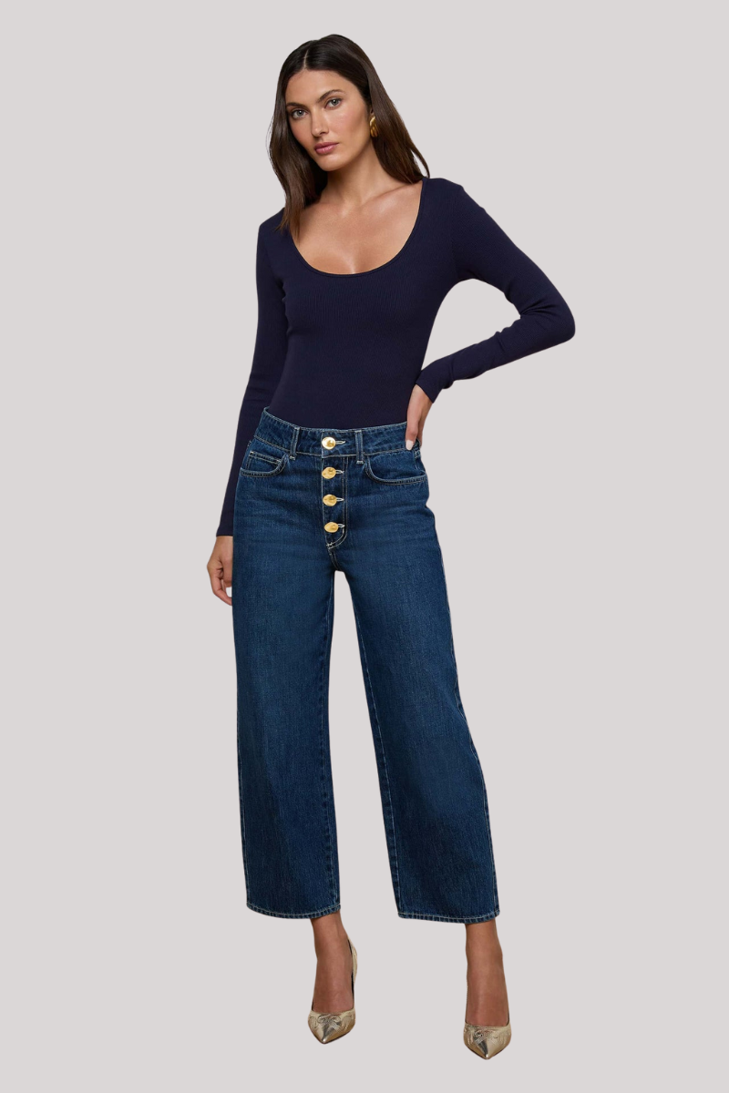 L'agence - Liora High Rise Stovepipe Cropped Jean - RAMPART