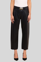 L'agence - Mallis High Rise Bow-Leg Jean - NOIRCOAT