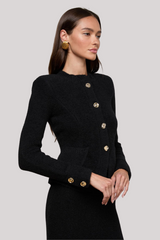 L'agence - Melissa Knit Flare Cardigan - BLKGOLD