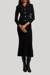 L'agence - Osiris Collared Cardigan - BLKGOLD