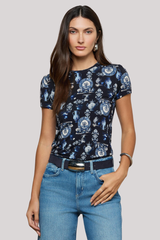 L'agence - Ressi Fitted Tee Crew Porcelain - BLKBLUPO