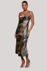 L'agence - Seridie Mid Length Slip Dress - TEAMMFEA