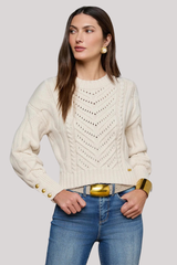 L'agence - Storm Cable-Knit Sweater - IVYGOLD