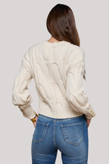 L'agence - Storm Cable-Knit Sweater - IVYGOLD