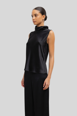 Leset - Barb Sleeveless Cowl Neck - BLACK