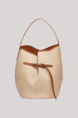 Liffner - Belted Bucket Bag - BEIGE