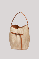 Liffner - Belted Bucket Bag - BEIGE